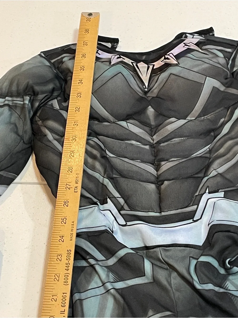 Marvel Black Panther Kids Muscled Superhero Costume - Black with Silver Accents - Picture 7 of 8